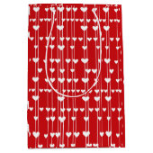 バレンタイン赤白ラブミニマリス ミディアムペーパーバッグ (正面)