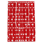 バレンタイン赤白ラブミニマリス ミディアムペーパーバッグ (裏面)