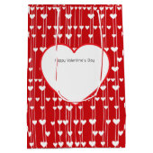 バレンタイン赤白ラブミニマリス ミディアムペーパーバッグ (裏面)