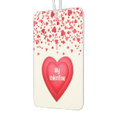 バレンタイン赤紙吹雪ハート パーソナライズされた カーエアーフレッシュナー (左)