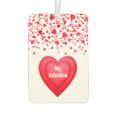 バレンタイン赤紙吹雪ハート パーソナライズされた カーエアーフレッシュナー (裏面)