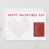 バレンタイン迷路と単語検索カード サンキューカード (裏面)