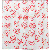 バレンタイン迷路 シャワーカーテン (正面)