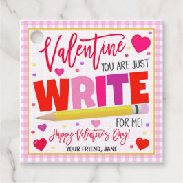 バレンタイン鉛筆ギフトラベル フェイバータグ