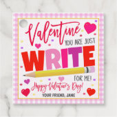 バレンタイン鉛筆ギフトラベル フェイバータグ (正面)