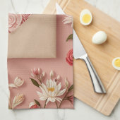 バレンタイン開花 キッチンタオル (四つ折り)