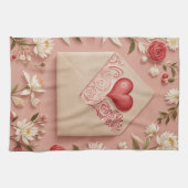 バレンタイン開花 キッチンタオル (横)