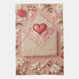 バレンタイン開花 キッチンタオル