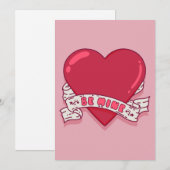 バレンタイン限定「愛してる」フラットノートカード シーズンカード (正面/裏面)