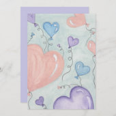 バレンタイン風船 シーズンカード (正面/裏面)