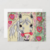 バレンタイン馬 シーズンポストカード (正面/裏面)