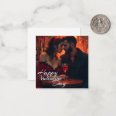 バレンタイン魔法とロマンチックな一体感 ノートカード (正面/裏面インサイチュ)