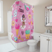 バレンタイン黒チェラブアフリカのエンジェル・アロー シャワーカーテン (インサイチュ)