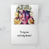 バレンタイン黒人女性カード カード (内部)