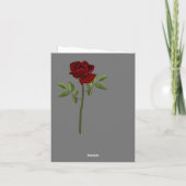 バレンタイン1ハート、バレンタインデー、AI生成、 サンキューカード (裏面)