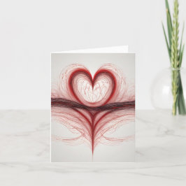 バレンタイン1ハート、バレンタインデー、AI生成、 サンキューカード