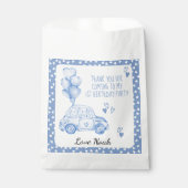 バレンタイン1thバースデーブルーバルーンと車 フェイバーバッグ (正面)