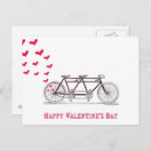 バレンタイン2日はがき用の自転車 シーズンポストカード (正面/裏面)