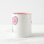 バレンタイン2015年-カーディガンのコーギー-青いMerle ツートーンマグカップ (中央)