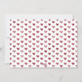 バレンタイン5フォトコラージュワインウォーター色のハート シーズンカード (裏面)