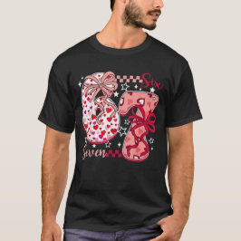 バレンタイン67 六七 6 7 ミーム バレンタインデー女子 Tシャツ