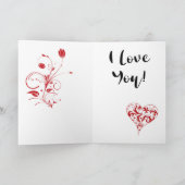 バレンタイン8ハート、バレンタインデー、AI生成、 サンキューカード (内部)