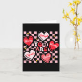 バレンタイン あなたは愛されている 十分に価値がある キャンディハート カード (黄色い花)