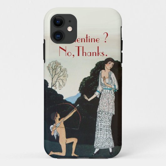 バレンタイン? いいえ、結構です / レトロ アンチバレンタインデー Case-Mate iPhoneケース (裏面)