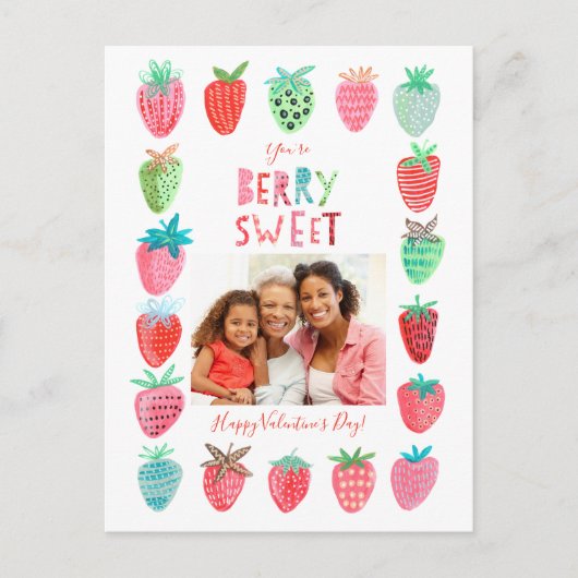 バレンタイン |いちご |はがき シーズンポストカード (正面)