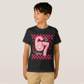 バレンタイン おもしろ 67 6 7 ミーム 女性 女子 Tシャツ (正面フル)