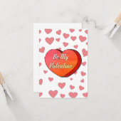 バレンタイン かわいい ハート キャンディ イラスト カード (正面/裏面インサイチュ)