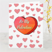 バレンタイン かわいい ハート キャンディ 絵はがき カード (黄色い花)