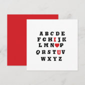 バレンタイン アルファベット I ラブ ユー シーズンカード (正面/裏面)