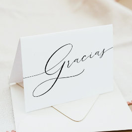 バレンタイン エレガント タイポグラフィ スクリプト グラシアス サンキューカード