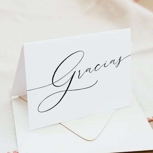 バレンタイン エレガント タイポグラフィ スクリプト グラシアス サンキューカード