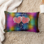 バレンタイン エレガント ハート インタロック デザイン ランバークッション (ブランケット)