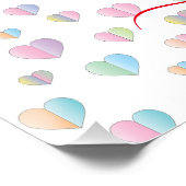 バレンタイン エレガント ハート インターロック デザイン ポスター (コーナー)