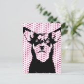 バレンタイン – オーストラリアのケルパイシルエット – Yasha シーズンポストカード (スタンド正面)