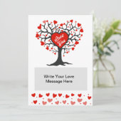 バレンタイン カスタム メッセージ シーズンカード (スタンド正面)