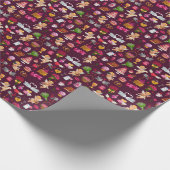 バレンタイン カートゥーンパターン キューピッド ラッピングペーパー (角)