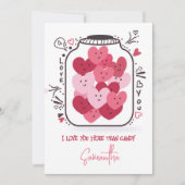 バレンタイン　ガラス瓶入　ロマンティックピンクハートキャンディ シーズンカード (正面)