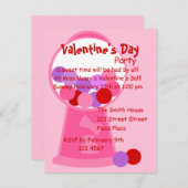 バレンタイン・ガンボール・マシン 招待状 (正面/裏面)