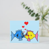 バレンタイン キスする恋する魚 ポストカード (スタンド正面)