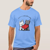 バレンタイン キニアート テリア デュオ Tシャツ (正面)