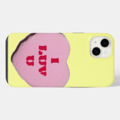 バレンタイン・キャンディハート iPhoneケース (裏面横)