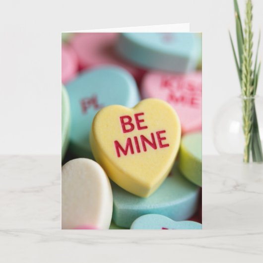 バレンタイン キャンディ ハート カード Be Mine (正面)