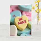 バレンタイン キャンディ ハート カード Be Mine (黄色い花)