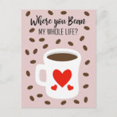 . .バレンタイン·コーヒーの挨拶 シーズンポストカード (正面)