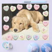 バレンタイン ゴールデンレトリバーの子犬 チラシ (シングル)