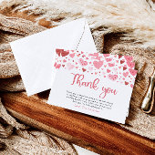 バレンタイン スイートハート ベイビー シャワー 感謝カード 招待状